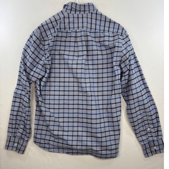 J Crew Mercantile Flex Button Down Men's M Blue Gray Checkered Long Sleeve - Picture 2 of 7